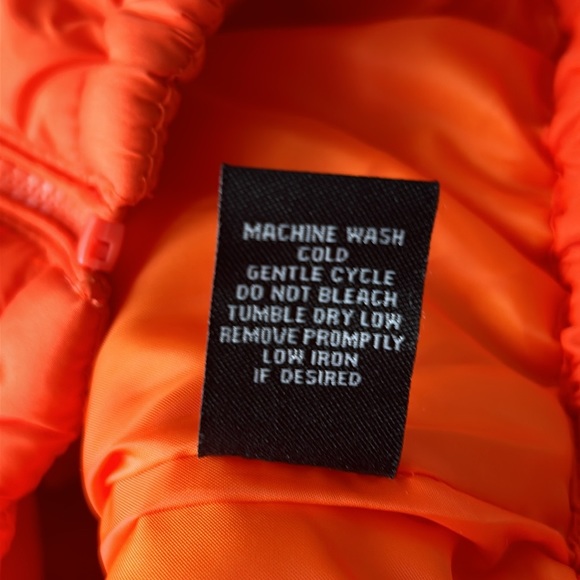 New Look Orange Women’s Puffer Jacket Sz L - Picture 7 of 7
